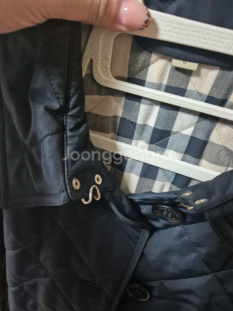 버버리 뉴플랭크비 퀼팅재킷 네이비 라지 싸이즈--7