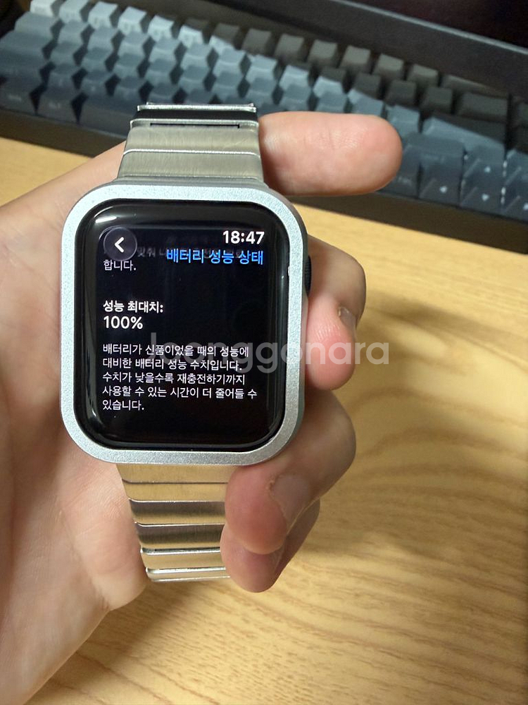 애플워치 se3 44mm gps 미드나이트 새상품급--1