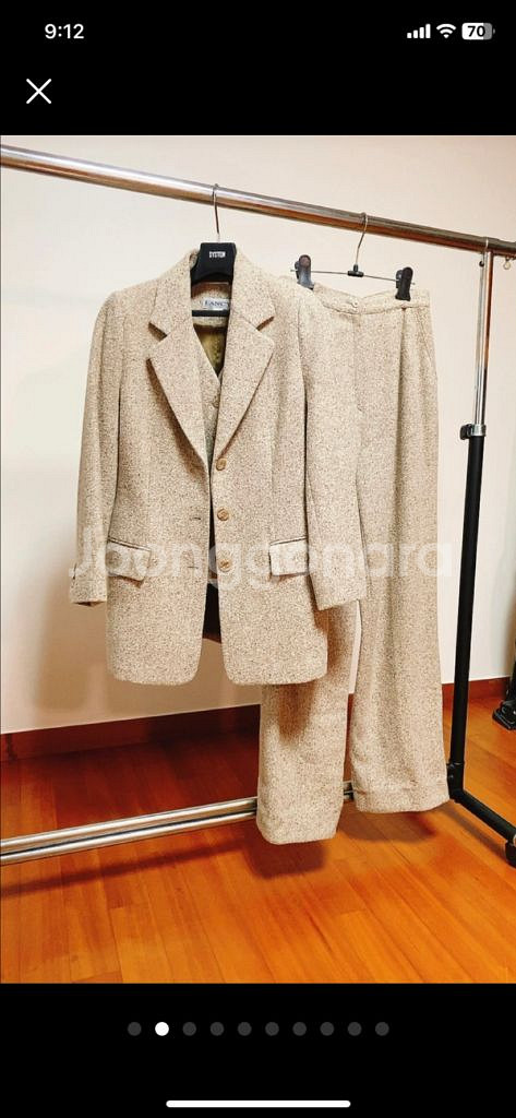 랑시 금사석인 3피스 자켓 바지 조끼세트. 고급원단 퀄--1