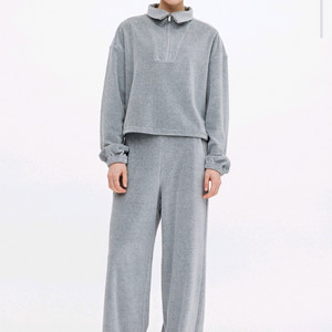 r2w 아비오 벨루어 밴딩 팬츠, 후드집업 세트