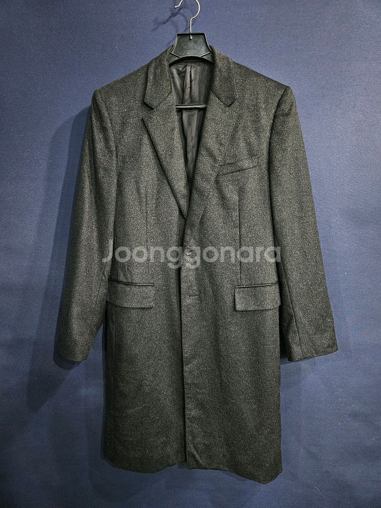 타임옴므 차콜컬러 남성 105 캐시미어 100% 롱코트--0