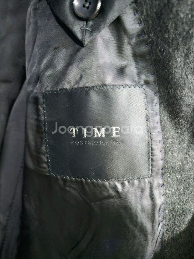 타임옴므 차콜컬러 남성 105 캐시미어 100% 롱코트--2