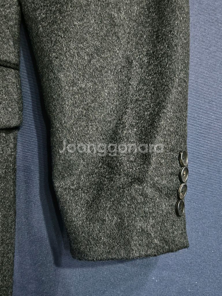 타임옴므 차콜컬러 남성 105 캐시미어 100% 롱코트--4