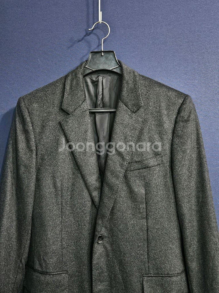 타임옴므 차콜컬러 남성 105 캐시미어 100% 롱코트--6