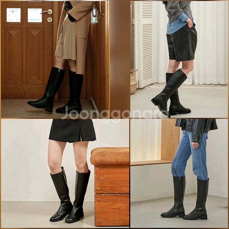 허시파피 소가죽 롱부츠--0