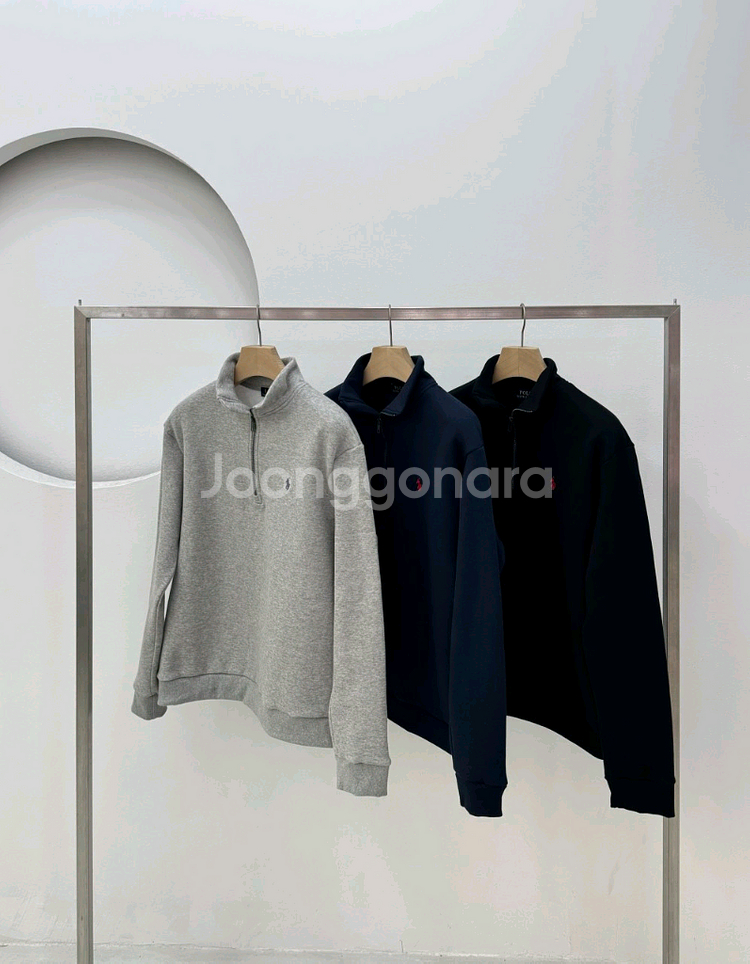 폴로 플리스 반집업--0