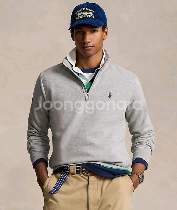 폴로 플리스 반집업--7