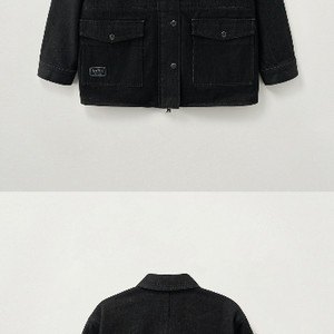 세터 논페이드 데님 하프 싱글 자켓 블랙 xs