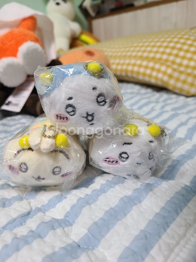 ~11/30 1천 할인 - 꿀벌 치이카와 키링 인형3종--1