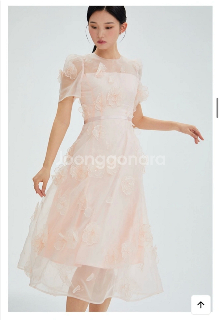 이바나헬싱키 핑크 플라워 원피스--0