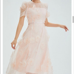 이바나헬싱키 핑크 플라워 원피스