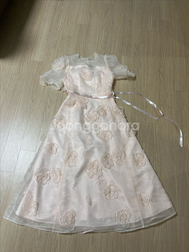 이바나헬싱키 핑크 플라워 원피스--3