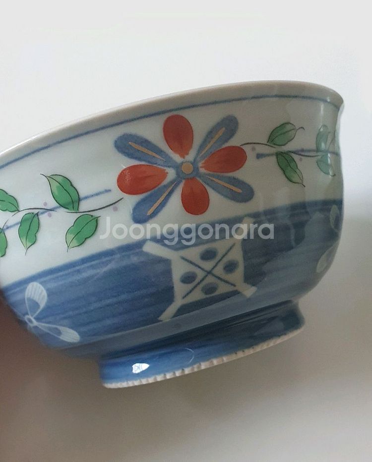 일본 아리타 도자기 면기 라면 덮밥 그릇 2점 일괄--2