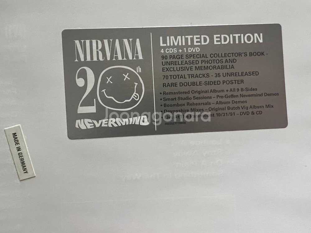 너바나 Nirvana Nevermind 20주년 한정판--2