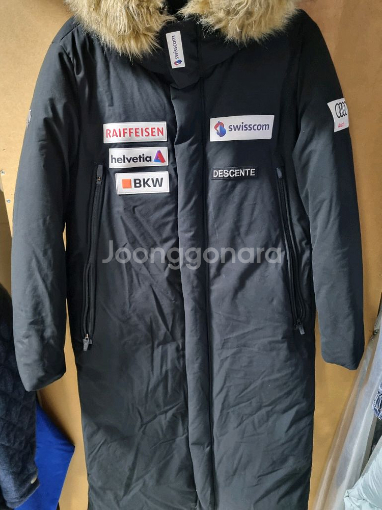 데상트 남성 후디 롱패딩--0