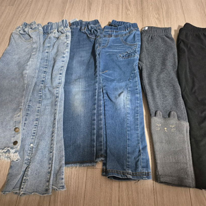 택포) 여아 청바지 바지 레깅스 120 일괄