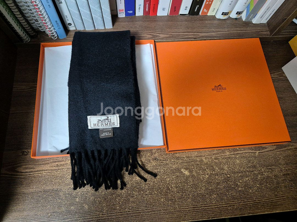 에르메스 캐시미어 머플러 정품 남녀공용--1