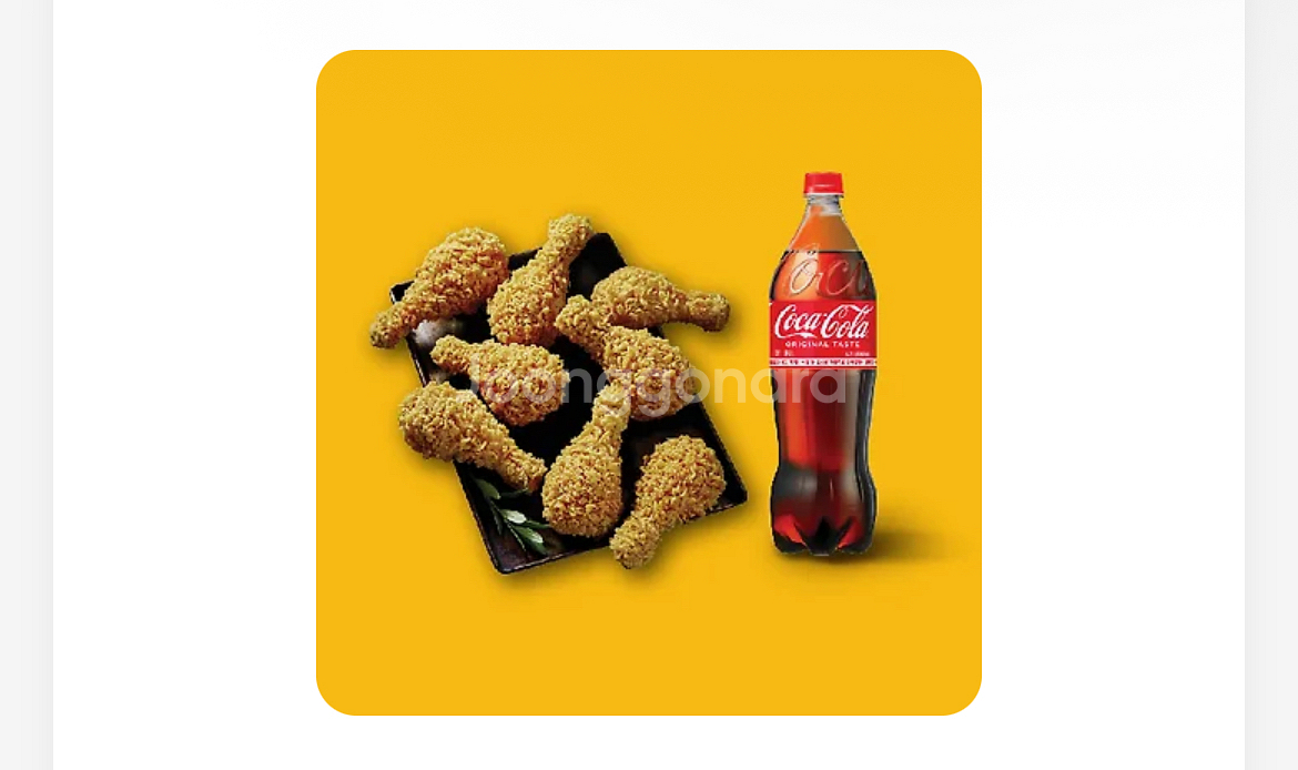 BBQ 황금올리브 닭다리+1.25 콜라+설빙초코브라우니--0