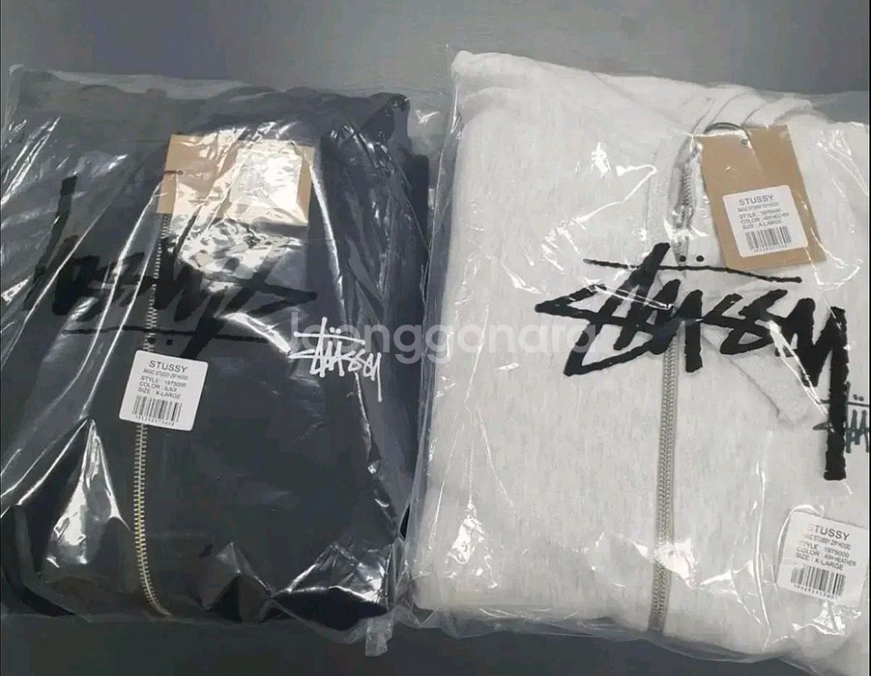 스투시 후드집업 애쉬/블랙/그레이--1