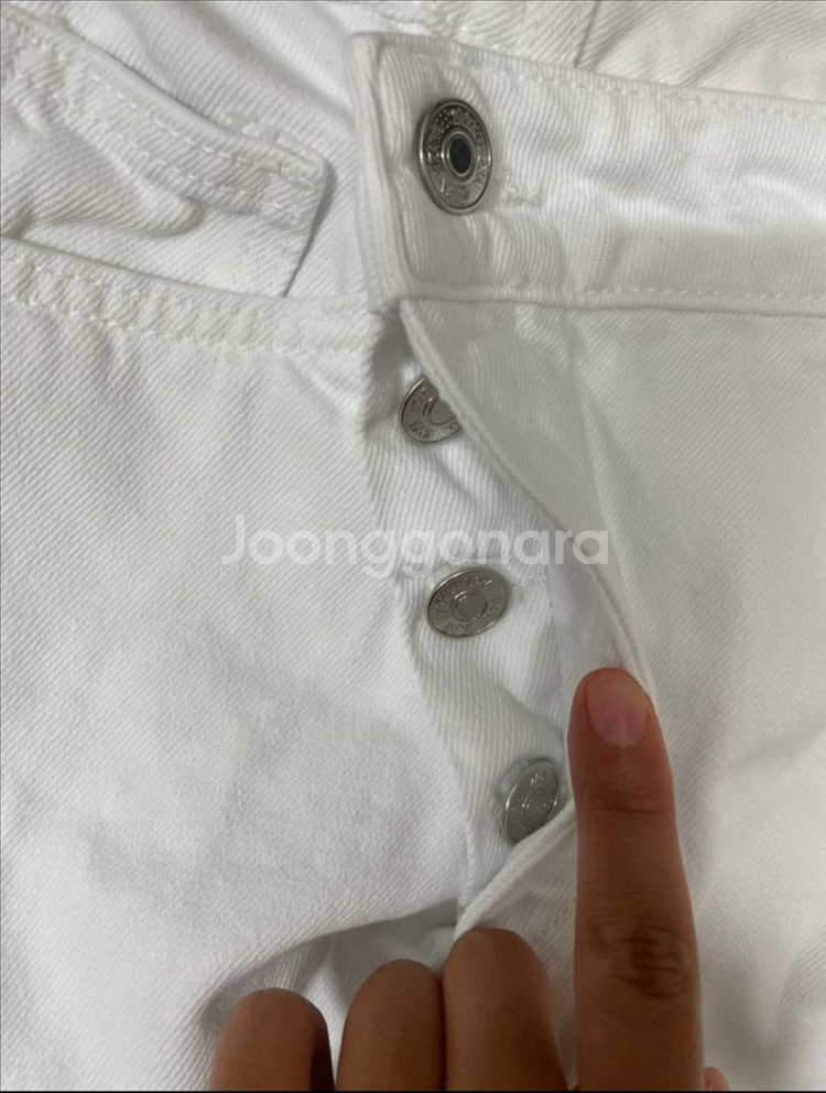ZARA 화이트 데님 롱스커트 M--2