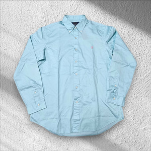 새제품L)폴로 페더웨이트 클래식핏 셔츠 남방 블루 민트