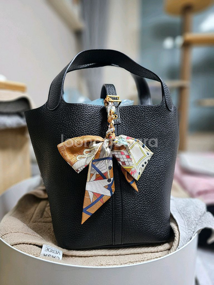 에르메스 피코탄 22 블랙금장--0