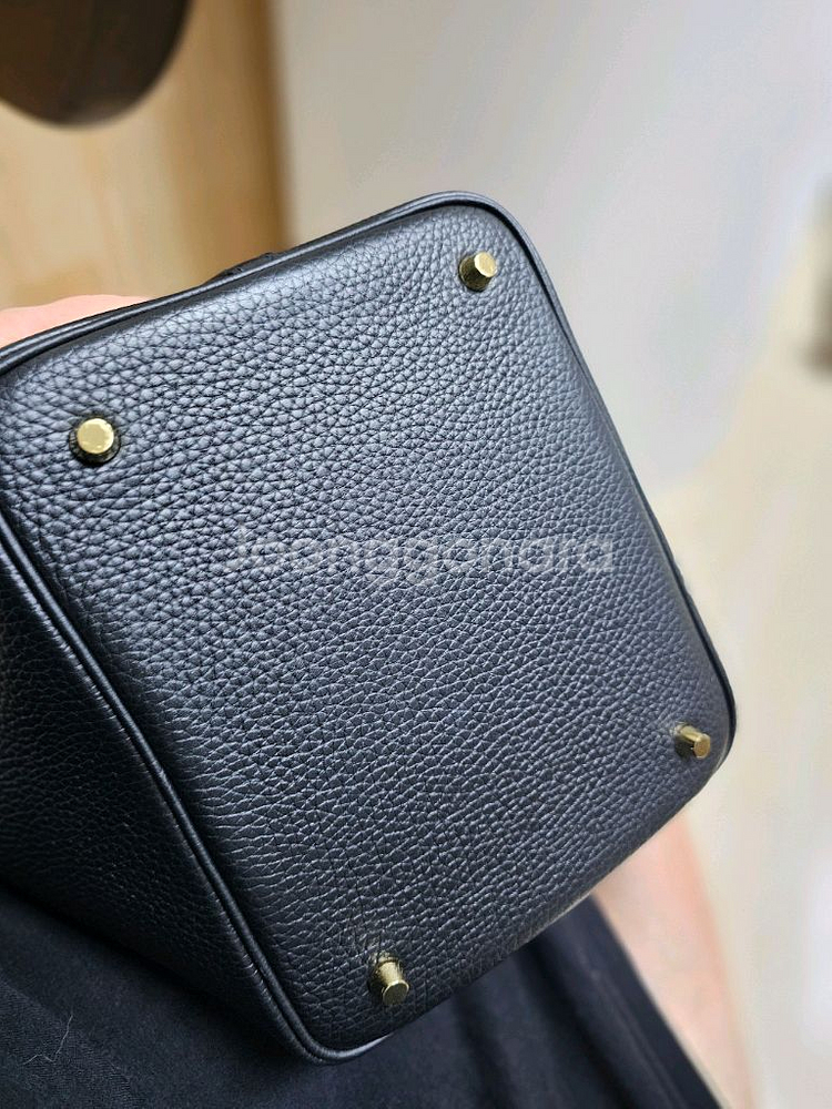 에르메스 피코탄 22 블랙금장--6