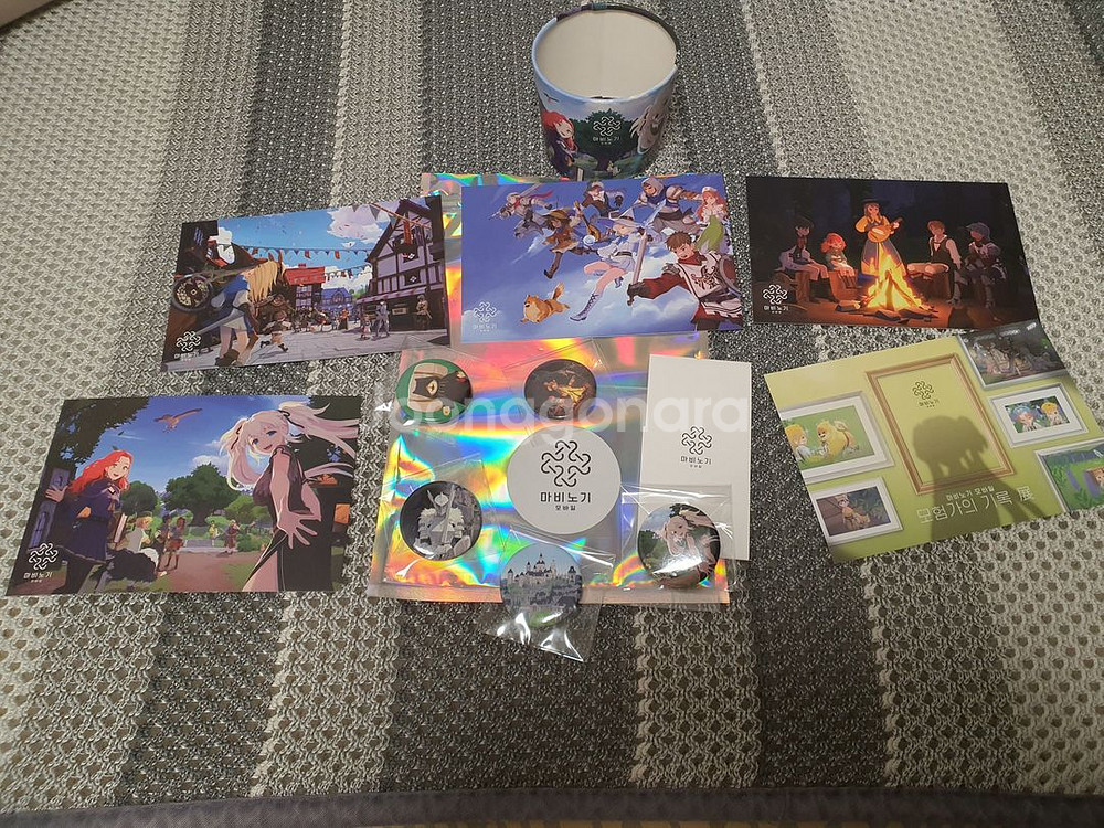 마비노기 모바일 모험가의 기록 캔뱃지,엽서,컵홀더--0