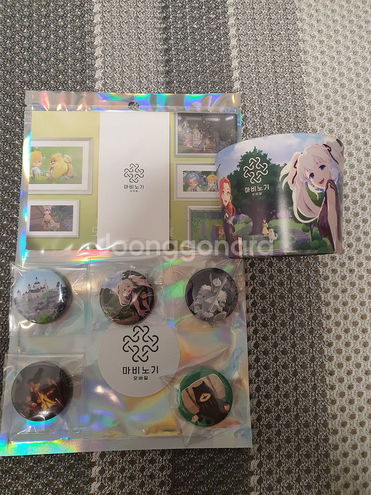 마비노기 모바일 모험가의 기록 캔뱃지,엽서,컵홀더--1