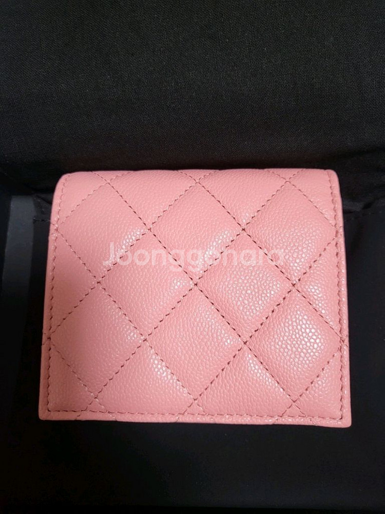 샤넬 반지갑 클래식 23k 반지갑 핑크/골드 하드웨어--1