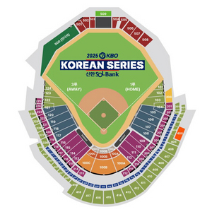 한국시리즈 3차전 LG 한화 4층 탁자석 3연석