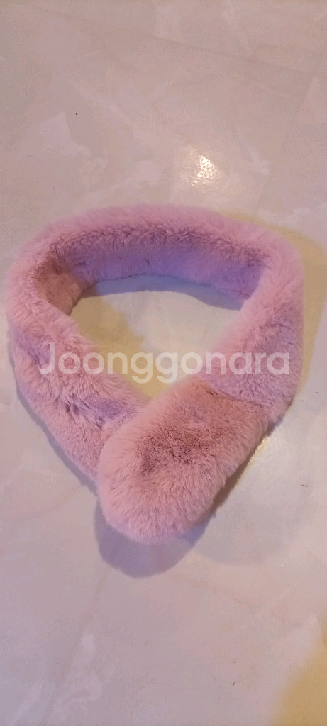 핑크 퍼 머플러, 목도리--1