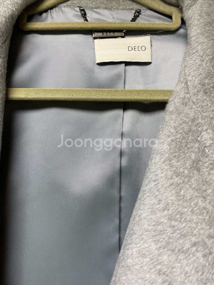deco 앙고라 회색 코트--1