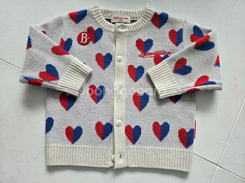 베베드피노 조이풀 하트 가디건--0