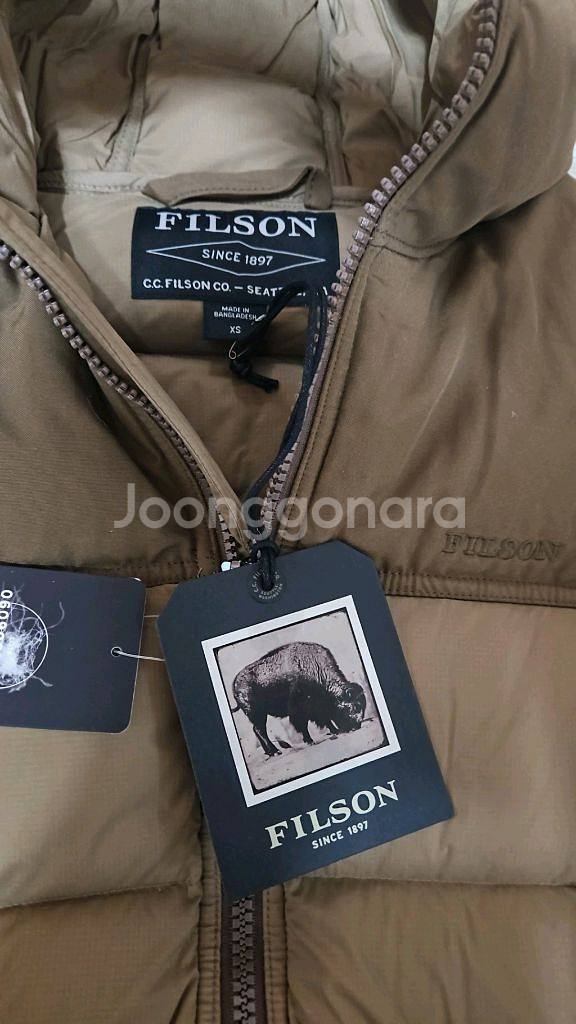 필슨 페더웨이트 다운 자켓 다크 탄 XS 사이즈--1