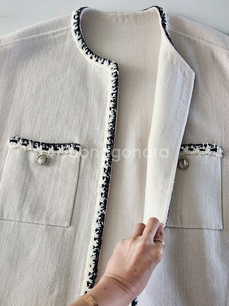 (새상품) system 시스템 트위드 베스트 조끼--3