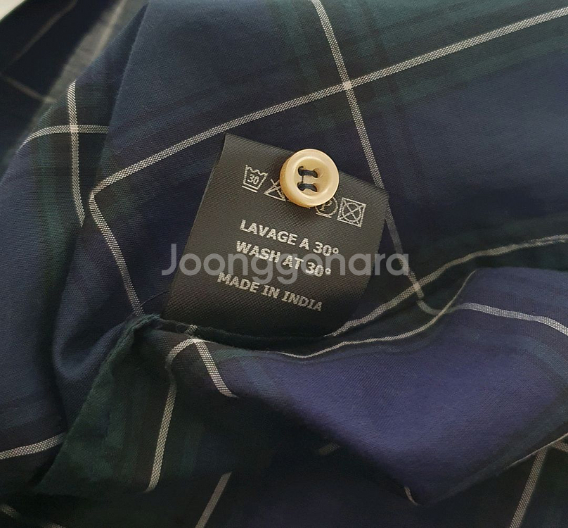 이자벨마랑 체크 버튼업 반팔 롤업 코튼 블라우스--7