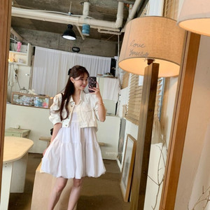 바이씨니 제작 퍼프 청자켓