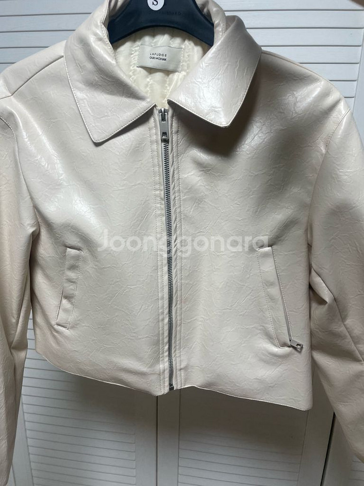 라퍼지스토어 버핑레더자켓 크롭 S--1