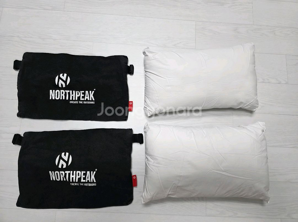 노스피크 캠핑 목쿠션 캠핑 베개 블랙 2개 (일괄)--2