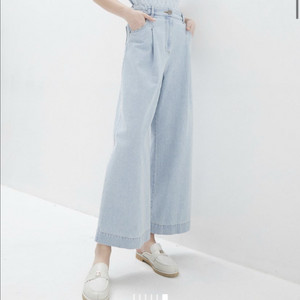 마인 원턱 와이드 데님 팬츠 한섬