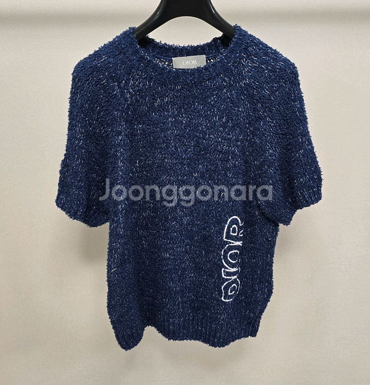 디올 로고 반팔 니트 m사이즈 95 100 판매--0