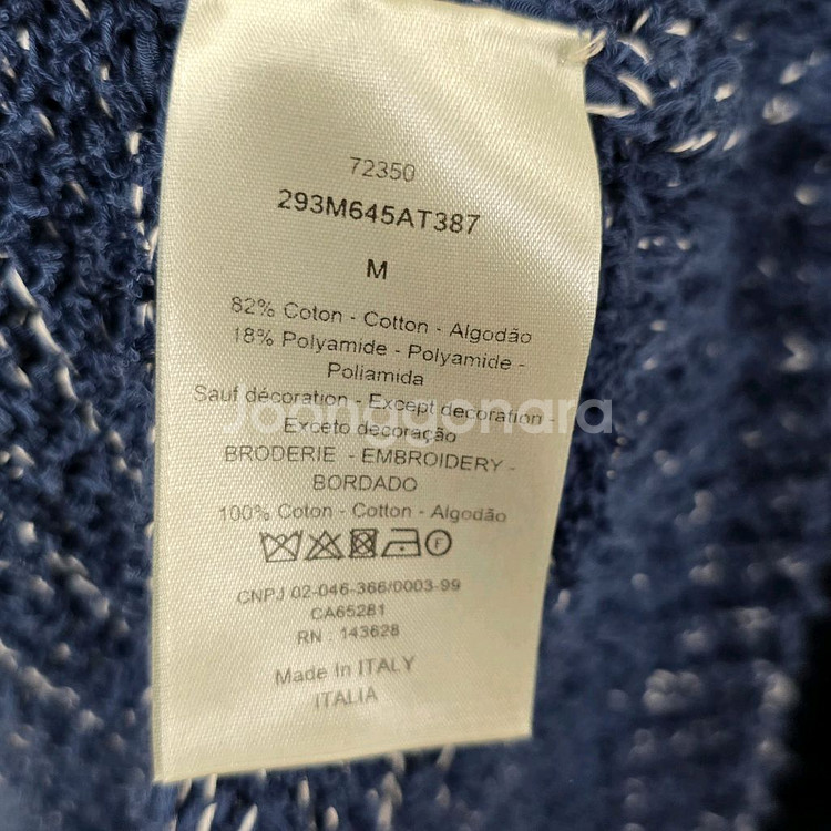 디올 로고 반팔 니트 m사이즈 95 100 판매--3