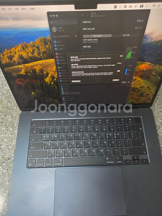 애플 맥북 에어 m3 15 256 8기가 미드나이트--3