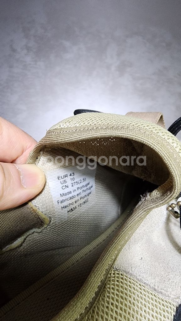 h&m 프리미엄퀄리티 스웨이드스니커즈43(275~280--5