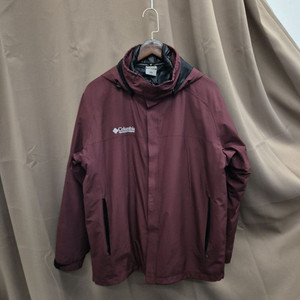 콜롬비아 버건디색 후드 고어텍스 자켓 L