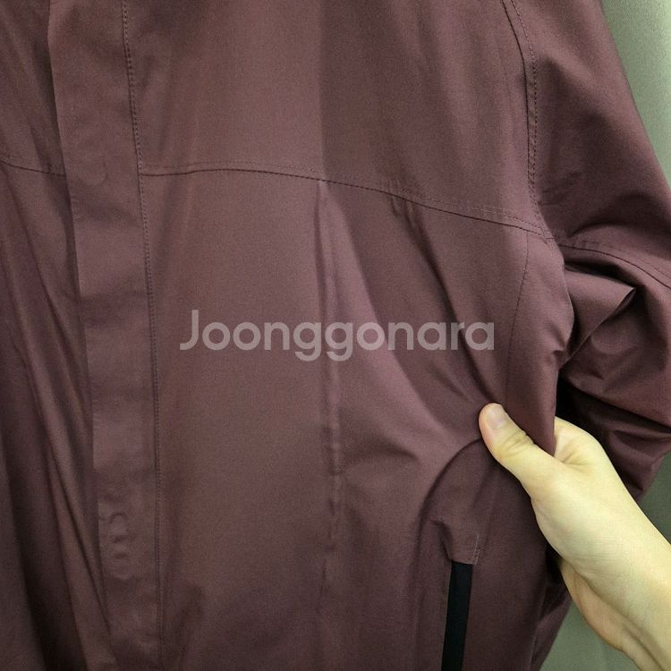 콜롬비아 버건디색 후드 고어텍스 자켓 L--3