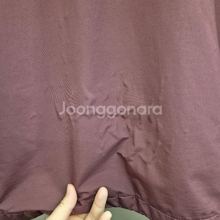 콜롬비아 버건디색 후드 고어텍스 자켓 L--5