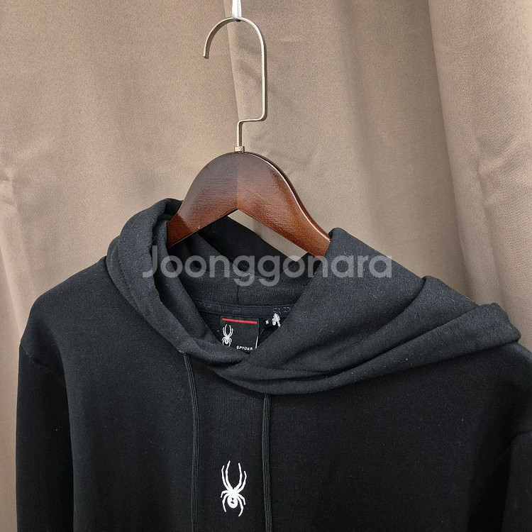 스파이더 블랙 기모 후드티 95--1