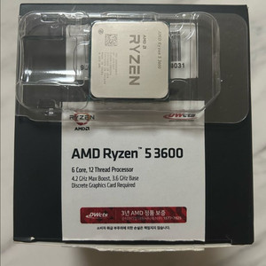 AMD CPU RYZEN 라이젠 3600 기본쿨러 포함